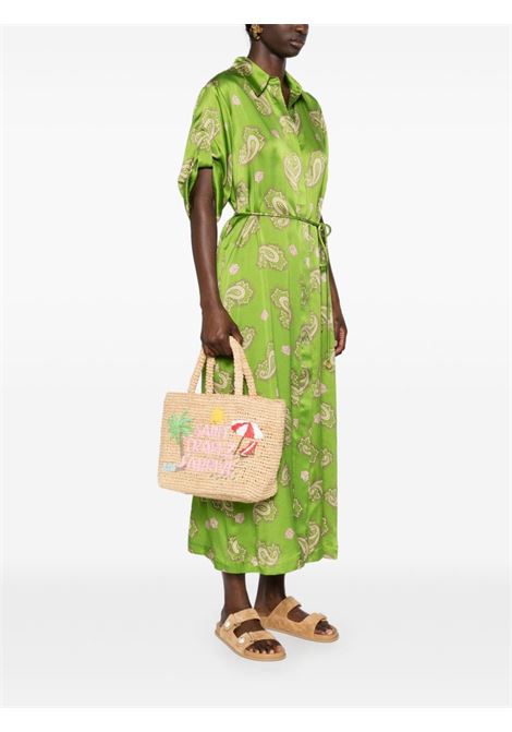 Beige woven raffia bag MC2 | RAFFIA BEACH MID-TROPEZ JARRIVE11 EMB